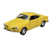 Welly 43634 - Modelo de coche compatible con VW Volkswagen Karmann GHIA Coupé, color amarillo 1/34-1/39, modelo de metal