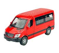 Welly 43731 - Modelo de coche compatible con Mercedes-Benz Sprinter Traveliner, color rojo, aprox. 1/34-1/39, modelo de metal