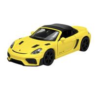 Welly 43856 - Modelo de coche compatible con Porsche 718 Spyder RS con techo amarillo, aprox. 1/34-1/39, modelo de metal