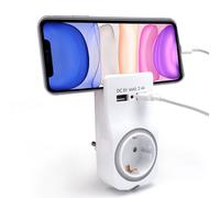 Welly Enjoy IT WY13030 Adaptador de Corriente con Soporte 2 Puertos USB Blanco