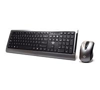 Welly Enjoy IT - WY30002 Kit Teclado y Ratón Inalámbrico - Receptor USB 2 en 1, Cobertura de Señal hasta 10 Metros, Batería de Larga Duración, Teclado Numérico, 3 dpi Seleccionables - QWERTY Español