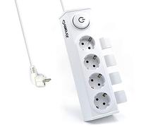 Welly EnjoyIT WY13160 - Regleta de alimentación 4 posiciones Schuko 16A con sistema de "encendido/apagado fácil" e interruptor de encendido/apagado