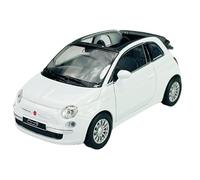 Welly Fiat 500C Cabrio Blanco a partir de 2009 1/34-1/39 Modelo de metal para coche Die Cast nuevo en caja