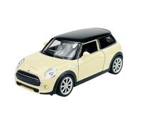 Welly Mini Cooper S F56 New Hatch 3 Puertas Blanco Beige con techo negro 2014 1/34-1/39 Die Cast Nuevo Modelo Coche