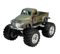 Welly Modelo Coche Compatible con 1953 Chevrolet 3100 Pick Up Gris Monster Truck Big Wheel ca 1/34-1/39 Metal Modelo Coche Die Cast Nuevo en Caja