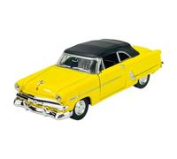 Welly Modelo Coche Compatible con 1953 Ford Crestline Sunliner Amarillo ca 1/34-1/39 Modelo Metal Auto Die Cast Nuevo en Caja