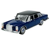 Welly Modelo Coche Compatible con 1963 Mercedes-Benz 600 W100 Azul 1/24 1:24 Modelo Metal Coche Die Cast Nuevo en Caja