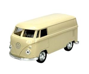 Welly Modelo Coche Compatible con 1963 VW Volkswagen Transporter T1 Bus Beige 1/34-1/39 Metal Die Cast Nuevo en Caja 49764