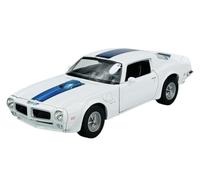 Welly Modelo Coche Compatible con 1970 Pontiac Firebird Trans Am Blanco 1/24 1:24 Metal Modelo Coche Die Cast Nuevo en Caja