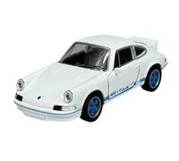 Welly Modelo Coche Compatible con 1973 Porsche 911 Carrera RS 2.7 Blanco Azul 1/34-1/39 Metal Modelo Coche Die Cast Nuevo en Caja