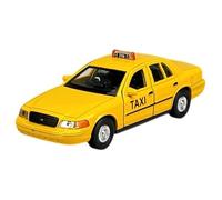 Welly Modelo Coche Compatible con 1999 Ford Crown Victoria Taxi Amarillo 1/34-1/39 Modelo Metal Coche Die Cast Nuevo en Caja