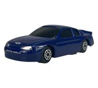 Welly Modelo Coche Compatible con 2004 Chevrolet Monte Carlo Azul ca 1/60-1/64 1:60 7cm Metal Modelo Coche Die Cast Nuevo en Caja