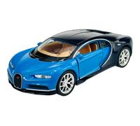 Welly Modelo Coche Compatible con 2016 Bugatti Chiron Coupe Azul 1/34-1/39 Metal Die Cast Nuevo en Caja