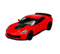 Welly Modelo Coche Compatible con 2017 Chevrolet Corvette C7 Z06 Coupe Rojo ca 1/34-1/39 Modelo Metal Coche Die Cast Nuevo en Caja
