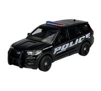 Welly Modelo Coche Compatible con 2023 Ford Explorer Policía Policía Negro ca 1/34-1/39 Modelo Metal Auto Die Cast Nuevo en Caja