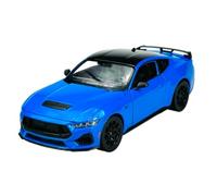 Welly Modelo Coche Compatible con 2024 Ford Mustang GT Azul ca 1/24 1:24 Modelo Metal Coche Die Cast Nuevo en Caja