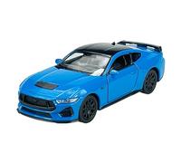 Welly Modelo Coche Compatible con 2024 Ford Mustang GT Azul ca 1/34-1/39 Modelo Metal Coche Die Cast Nuevo en Caja