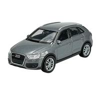 Welly Modelo Coche Compatible con Audi Q3 8U Gris Plata SUV A partir de 2011 ca 1/34 - 1/39 Modelo Metal Auto Die Cast Nuevo en Caja 43666