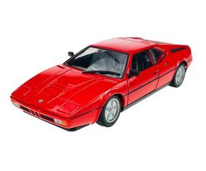 Welly Modelo Coche Compatible con BMW M1 E26 Rojo 1978-1981 ca 1/24 1:24 Modelo Metal Coche Die Cast Nuevo en Caja