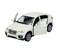 Welly Modelo Coche Compatible con BMW X6 E71 Blanco SUV 2008-2014 ca 1/34-1/39 Modelo Metal Auto Die Cast Nuevo en Caja 43617