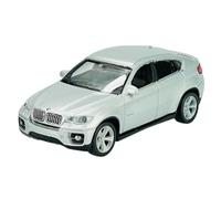Welly Modelo Coche Compatible con BMW X6 E71 SUV 2008-2014 Plata ca 1/43-1/49 Modelo Metal Coche Die Cast Nuevo en Caja