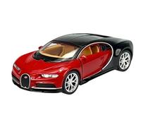 Welly Modelo Coche Compatible con Bugatti Chiron Coupe Rojo 2016 ca 1/34-1/39 Modelo Metal Auto Die Cast Nuevo en Caja 43738