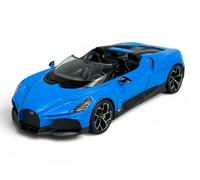 Welly Modelo Coche Compatible con Bugatti W16 Mistral Azul ca 1/24 1:24 Modelo Metal Coche Die Cast Nuevo en Caja
