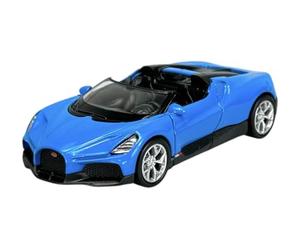 Welly Modelo Coche Compatible con Bugatti W16 Mistral Azul ca 1/34-1/39 Modelo Metal Auto Die Cast Nuevo en Caja