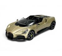 Welly Modelo Coche Compatible con Bugatti W16 Mistral Gold ca 1/24 1:24 Metal Die Cast Nuevo en Caja
