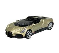 Welly Modelo Coche Compatible con Bugatti W16 Mistral Gold ca 1/34-1/39 Modelo Metal Auto Die Cast Nuevo en Caja