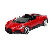 Welly Modelo Coche Compatible con Bugatti W16 Mistral Rojo ca 1/34-1/39 Modelo Metal Auto Die Cast Nuevo en Caja