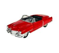 Welly Modelo Coche Compatible con Cadillac Eldorado Convertible Abierto Rojo 1953-1966 ca 1/34-1/39 Modelo Metal Coche Die Cast Nuevo en Caja 43859