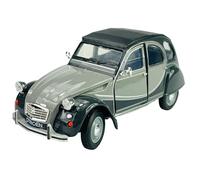Welly Modelo Coche Compatible con Citroen 2cv Negro Gris Charleston 6 Pato 1949-1990 ca 1/24 1:24 Metal Modelo Coche El Cast Nuevo en Caja