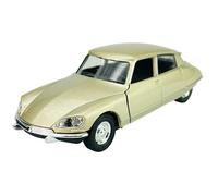 Welly Modelo Coche Compatible con Citroen DS23 Sedán Beige Oro Metálico 1972-1975 ca 1/34-1/39 Modelo Metal Coche Die Cast Nuevo en Caja