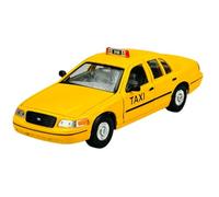 Welly Modelo Coche Compatible con Ford Crown Victoria Taxi New York Yellow Cab Sedan Amarillo 2ª Generación 1997 - 2001 1/24 1:24 Metal Modelo Coche Die Cast Nuevo en Caja