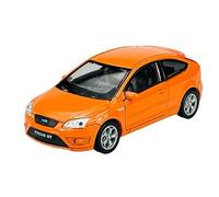 Welly Modelo Coche Compatible con Ford Focus MK2 Naranja 3 Puertas 2009 ca 1/34-1/39 Modelo Metal Auto Die Cast Nuevo en Caja 42378