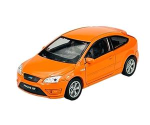 Welly Modelo Coche Compatible con Ford Focus MK2 Naranja 3 Puertas 2009 ca 1/34-1/39 Modelo Metal Auto Die Cast Nuevo en Caja 42378