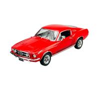 Welly Modelo Coche Compatible con Ford Mustang GT 1967 Coupe Rojo ca 1/24 1:24 Modelo Metal Coche Die Cast Nuevo en Caja