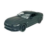 Welly Modelo Coche Compatible con Ford Mustang VI Coupe Negro Mate A partir de 2014 1/24 1:24 Modelo Metal Coche Die Cast Nuevo en Caja
