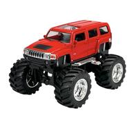 Welly Modelo Coche Compatible con Hummer H3 Rojo Monster Truck Big Wheel ca 1/34-1/39 Modelo Metal Auto Die Cast Nuevo en Caja