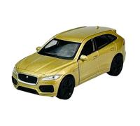 Welly Modelo Coche Compatible con Jaguar F-Pace X761 SUV Oro A partir de 2016 ca 1/34-1/39 Modelo Metal Coche Die Cast Nuevo en Caja