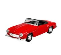 Welly Modelo Coche Compatible con Mercedes-Benz 190SL Cabrio Soft Top Rojo W121 1955-1963 1/34-1/39 Modelo Metal Auto Die Cast Nuevo en Caja