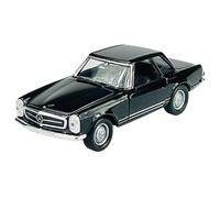 Welly Modelo Coche Compatible con Mercedes-Benz 230SL Pagoda Coupe Negro W113 1963-1971 ca 1/34-1/39 Metal Modelo Coche Die Cast Nuevo en Caja