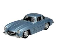 Welly Modelo Coche Compatible con Mercedes-Benz 300SL Coupe Plata Azul W198 1954-1963 Puerta batiente ca 1/34-1/39 Modelo Metal Auto Die Cast Nuevo en Caja