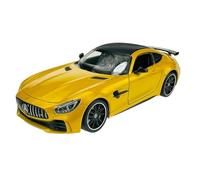 Welly Modelo Coche Compatible con Mercedes-Benz AMG GT R Coupe C190 Amarillo Oro A partir de 2014 1:24 1/24 Metal Modelo de Coche Die Cast Nuevo en Caja 24081