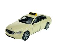 Welly Modelo Coche Compatible con Mercedes-Benz Clase E W213 Sedán Taxi Beige A partir de 2016 ca 1/34-1/39 Modelo Metal Auto Die Cast Nuevo en Caja