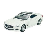 Welly Modelo Coche Compatible con Mercedes-Benz Clase SL R231 Cabrio Coupe Cerrado Blanco 1/43 - 1/49 Metal Modelo Coche Die Cast Nuevo en Caja