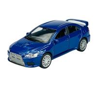 Welly Modelo Coche Compatible con Mitsubishi Lancer Evolution Evo X Sedán Azul A partir de 2009 ca 1/34-1/39 Metal Die Cast Nuevo en caja