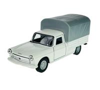 Welly Modelo Coche Compatible con Peugeot 404 Pick Up Blanco 1960-1975 ca 1/34-1/39 Modelo Metal Auto Die Cast Nuevo en Caja