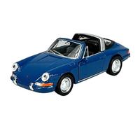 Welly Modelo Coche Compatible con Porsche 911 901 Targa Azul ca 1/34-1/39 Modelo Metal Auto Die Cast Nuevo en Caja
